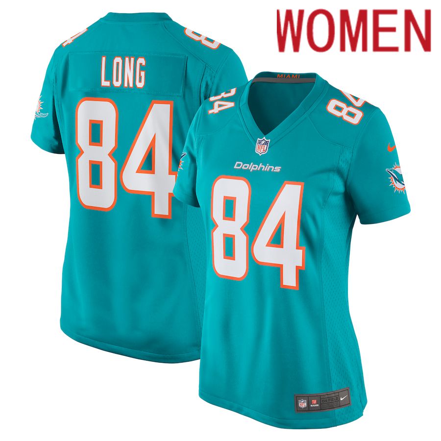Women Miami Dolphins #84 Hunter Long Nike Green Game NFL Jersey